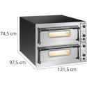 Profesjonalny piec do pizzy dwukomorowy na 12 pizz śr. 32 cm 14400 W Royal Catering