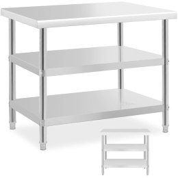 Stół blat roboczy centralny 2 półki 100 x 70 cm Royal Catering
