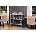 Wózek kelnerski stalowy nierdzewny składany 3 półki 83 x 50cm do 90kg Royal Catering