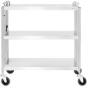 Wózek kelnerski stalowy nierdzewny składany 3 półki 83 x 50cm do 90kg Royal Catering