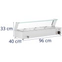 Bemar podgrzewacz do potraw bufet grzewczy z osłoną 3 x GN 1/2 2000 W Royal Catering