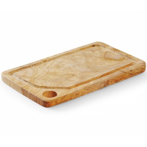 Deska do serwowania wędlin serów przekąsek z drewna oliwnego 335 x 205 mm Hendi