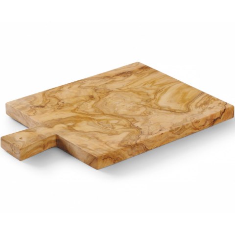 Deska do serwowania wędlin serów przekąsek z drewna oliwnego 340 x 230 mm Hendi