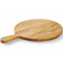 Deska do serwowania wędlin serów z drewna oliwnego okrągła z uchwytem śr. 320 mm Hendi