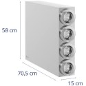 Podajnik dystrybutor do kubków jednorazowych z 4 dozownikami STAL 81 - 89 mm Royal Catering
