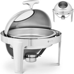 Podgrzewacz bemar bufetowy do potraw na pastę okrągły z pokrywą 5.8 l Royal Catering