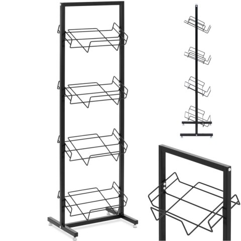 Stojak regał sklepowy na 4 skrzynki z warzywami owocami 47 x 36 x 144 cm Royal Catering