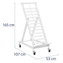Stojak sklepowy na skrzynki z warzywami owocami 53 x 107 x 165 cm - biały Royal Catering