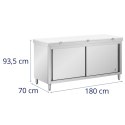 Szafka gastronomiczna wolnostojąca z deską do krojenia STAL 180 x 70 cm Royal Catering