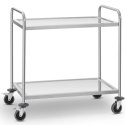 Wózek kelnerski cateringowy do serwowania 2 półki 84 x 52 cm do 120 kg Royal Catering
