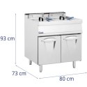 Frytownica gazowa podwójna z szafką propan / LPG / gaz ziemny 2 x 36 l 30 kW Royal Catering