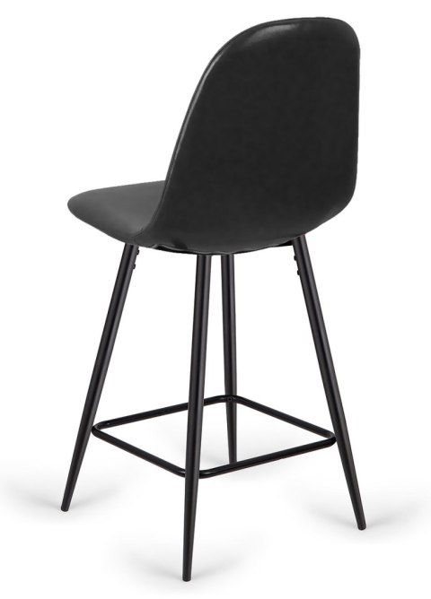 Krzesło barowe AVA BLACK PU hoker BAR II GATUNEK Lugano Krzesło barowe AVA BLACK PU hoker BAR II GATUNEK Lugano