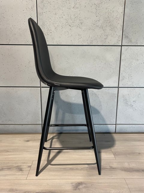Krzesło barowe AVA BLACK PU hoker BAR II GATUNEK Lugano Krzesło barowe AVA BLACK PU hoker BAR II GATUNEK Lugano