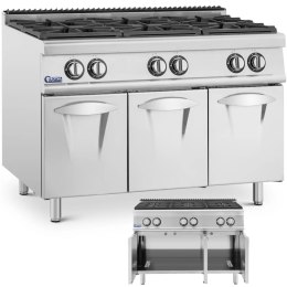 Kuchenka gazowa 6 palnikowa z szafką propan / LPG / gaz ziemny 21.6 kW Royal Catering