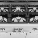 Kuchenka gazowa 6 palnikowa z szafką propan / LPG / gaz ziemny 21.6 kW Royal Catering