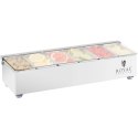 Pojemnik organizer barmański na dodatki do drinków z pokrywką 6 x 0.4 l Royal Catering