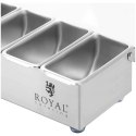 Pojemnik organizer barmański na dodatki do drinków z pokrywką 6 x 0.4 l Royal Catering