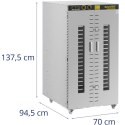 Suszarka przemysłowa do żywności ziół owoców 24 ruszty 40-90 C 5850 W Royal Catering