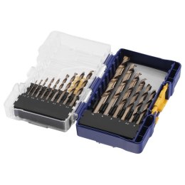 ZESTAW WIERTEŁ DO METALU (15szt.) 1,5-10mm KOBALTOWE HSS-E IRWIN IRWIN