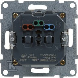 GN.1-KR.Z/U+USB C BIAŁY SUNO LEGRAND