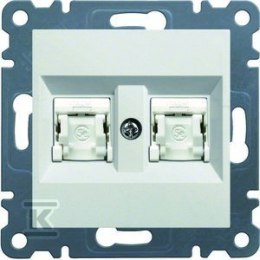 GN.2XRJ45 CAT.5E UTP BIAŁY LUMINA HAGER