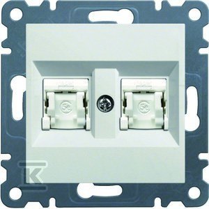 GN.2XRJ45 CAT.5E UTP BIAŁY LUMINA HAGER