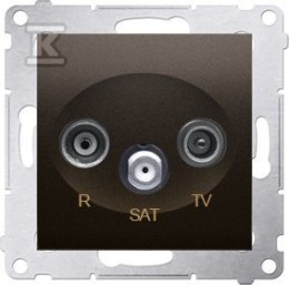 GN.ANT.RTV-SAT KOŃC.1.0DB BRĄZ SIMON54 KONTAKT-SIMON