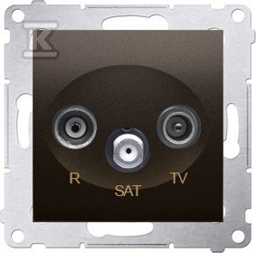 GN.ANT.RTV-SAT KOŃC.1.0DB BRĄZ SIMON54 KONTAKT-SIMON