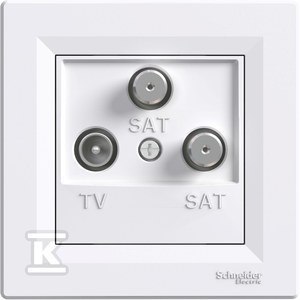 GN.TV-SAT-SAT KOŃCOWE 1DB BIAŁA ASFORA SCHNEIDER ELECTRIC