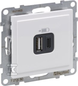 GN.USB A+C BIAŁY SUNO LEGRAND