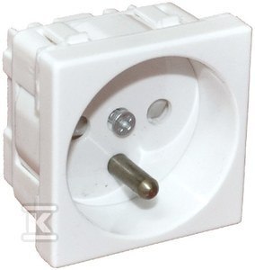 GNIAZDO ELE. 45X45 BIAŁE 2P+Z ALANTEC