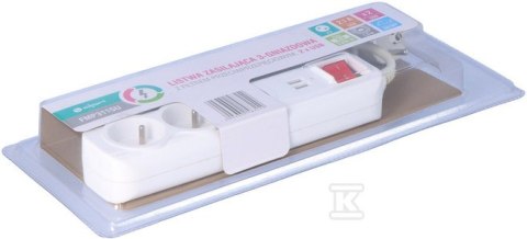 LISTWA OCHR.3GN.2XUSB BIAŁA 1,5M DPM
