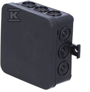 E12 PUSZ.N/T 85X85X39 12MEMB.CZARNY IP55 ELEKTRO-PLAST NASIELSK