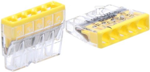 ZŁ.INST.5X2.5MM2 PRZEZR/ŻÓŁTA OPK=10 WAGO