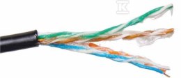 KABEL U/UTP KAT. 5E ZEW., ŻEL. PE 305M SECURITYNET