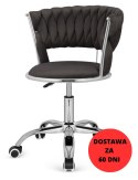 Krzesło obrotowe warkocz TRECCIA OFFICE BLACK VELVET Lugano
