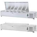 Nadstawa chłodnicza ze stalową pokrywą 6x GN1/4 140cm Royal Catering