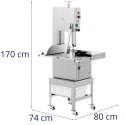 Piła do kości mięsa masarska elektryczna 78 x 74 cm 1500W Royal Catering