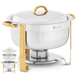 Podgrzewacz bemar bufetowy do potraw na pastę 4.5 l - srebrno złoty Royal Catering