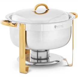 Podgrzewacz bemar bufetowy do potraw na pastę 4.5 l - srebrno złoty Royal Catering