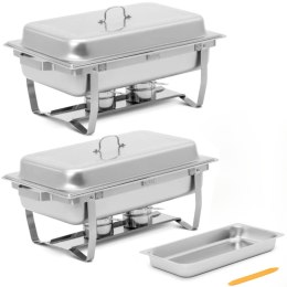 Podgrzewacz do potraw bemar bufetowy na pastę GN 1/1 7.5 l STAL- zestaw 2 szt. Royal Catering