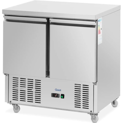 Stół chłodniczy gastronomiczny na kółkach 2 komory 240 l 90 x 70 x 95 cm Royal Catering