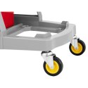 Wózek do mycia podłóg z wyciskarką prasą do mopa płaskiego dwa wiadra 2 x 20 l Ulsonix