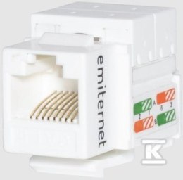 GNIAZDO UTP RJ45 KAT.6 KEYSTONE BIAŁY EMITER