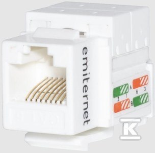 GNIAZDO UTP RJ45 KAT.6 KEYSTONE BIAŁY EMITER