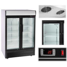 Lodówka chłodziarka szafa chłodnicza na napoje podwójna przeszklona 2-8deg;C 880L Royal Catering