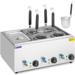 Makaroniarka warnik do gotowania makaronu z kranikami 4 kosze + GN 1/3 3 x 6,5 l 3000 W Royal Catering