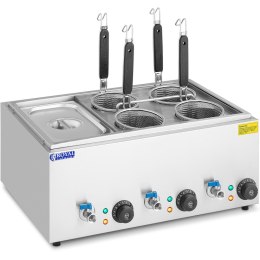 Makaroniarka warnik do gotowania makaronu z kranikami 4 kosze + GN 1/3 3 x 6,5 l 3000 W Royal Catering