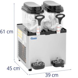 Granitor maszyna do napojów slush sorbetów podwójna LED 2 x 6 l 500 W Royal Catering