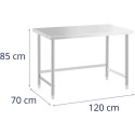 Stół blat roboczy centralny stalowy 120 x 70 cm do 93 kg Royal Catering